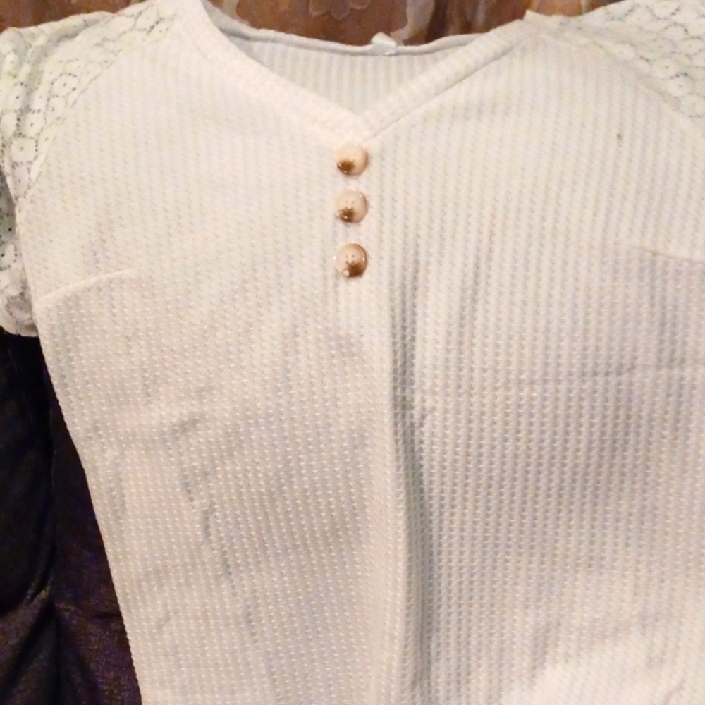 White cotton blouse size xl